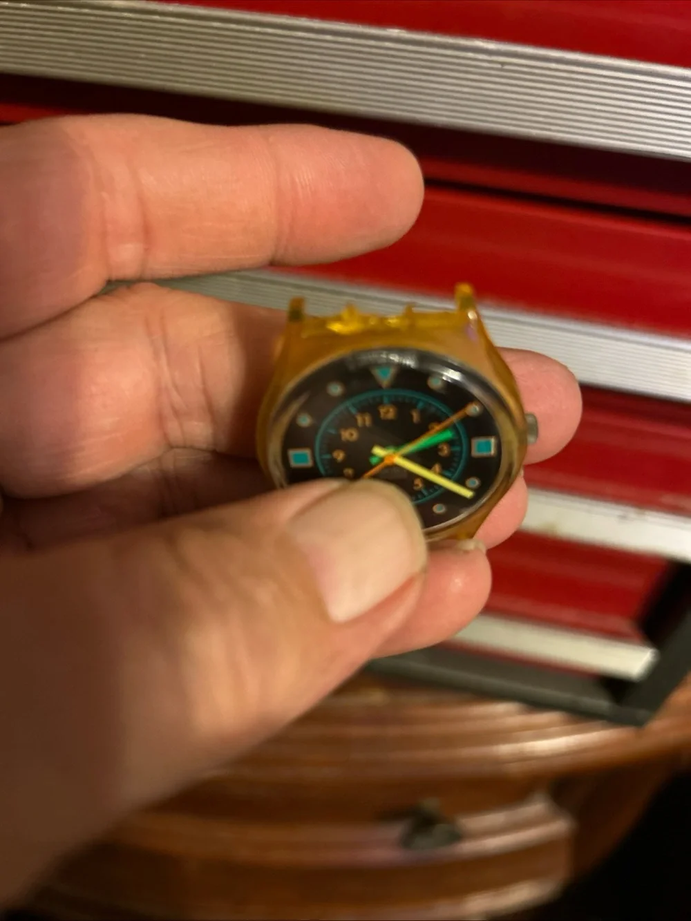 Vintage Swatch Watch Bondi diver GK115 80s Watch Display or parts not tested WOW